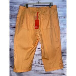 Hearts of Palm Coral Coast Capri Pants Womens 16 Cotton Stretch NEW NWT $54